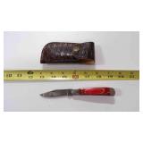 Folding Pocket Knife With Sheath