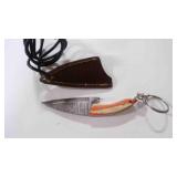 Miniature Fixed-Blade Knife W/Sheath & Keychain