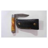 Folding Pocket Knife With Sheath