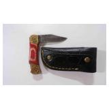 Folding Pocket Knife With Sheath