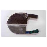 Cleaver Bladed Knife With Sheath
