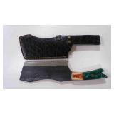 Cleaver Bladed Knife With Sheath
