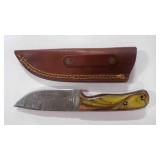 Drop Point Knife With Sheath