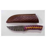 Straight Back Knife With Sheath