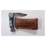 Folding Pocket Knife With Sheath