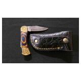 Folding Pocket Knife With Sheath