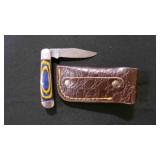 Folding Pocket Knife With Sheath