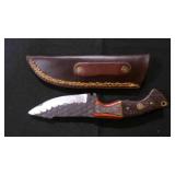 Drop Point Knife With Sheath