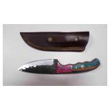 Drop Point Knife With Sheath