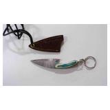 Miniature Fixed-Blade Knife W/Sheath & Keychain