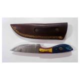 Drop Point Knife With Sheath