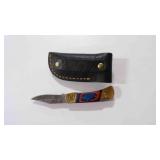 Folding Pocket Knife With Sheath