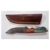 Drop Point Knife With Sheath