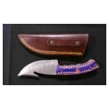 Gut Hook Knife With Sheath