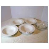 4 Soup Bowls Pier 1-9", Glass bowl