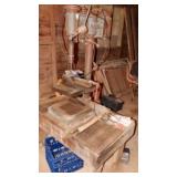 CRAFTSMAN DRILL PRESS MOUNTED ON WOOD