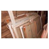 14- OLD WINDOWS AND WOOD FRAMES