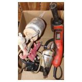 PAINT GUN, ELECTRIC GRINDER, DRILL, WORK