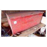 METAL TOOL BOX 20"X9"X9", WOOD BIT