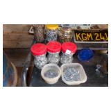 8-JARS OF NAILS ALL SIZES