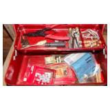 SMALL TOOL BOX, WIRE CONNECTORS SCREWS
