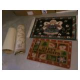 2 Holiday rugs & runner & rug remanent