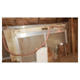 ALUMINUM WINDOWS, 2 OLD WOOD DOORS