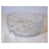Crystal cut Serving bowl-Heavy