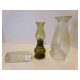 8" Oil lamp Made in Hong Long, 8.5" glass lamp