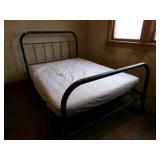 Iron Full size bed, slats, springs, mattress