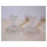 Glass Candle Stick Holders - Match lot 721