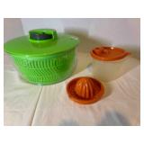 Salad Spinner & Tupperware Juicer & lid
