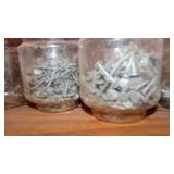 14- JARS OF NAILS, SCREWS, BITS, NUTS