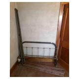 Full size Iron Bed, slats, sides
