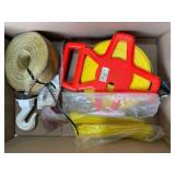 ASSORT OF STRAP, ZIP TIES, HOOK ETC.