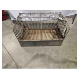 Wire & metal kennel, some broken wire