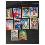 10 Baseball cards; 8 Topps, 2 holographic