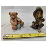 2 figurines; Country Hound & Seth Cherished Teddy