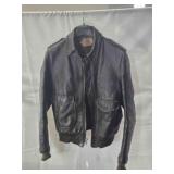 Brown leather Bomber Jacket, size 42L