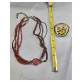 Vintage folding Lipstick Holder & Mirror