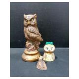 Vintage ceramic Mold Great Horned Owl statue, JSNY