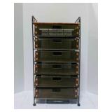Household Essentials 6-drawer metal mesh