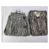 Large Pelican Brand camo shirt & pants; Real Tree