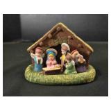 Miniature Christmas Nativity w/singing cherubs