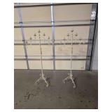 2 Metal 7 candle holder candelabras, 61' tall