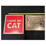 2 I Love My Cat plaques