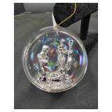 Clear Nativity Christmas tree ornament