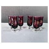 Vintage amethyst glasses hurricane or goblet often