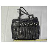Large carry-all tote of faux crocodile