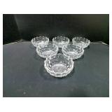 Fostoria American pattern crystal nappy bowls